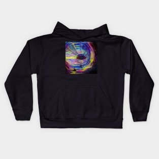 God eye and spiral of time Kids Hoodie